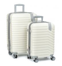 Дорожная Чемодан 2/1 ABS-пластик 8347 white змейка Дорожная Чемодан 2/1 ABS-пластик 8347 white змейка